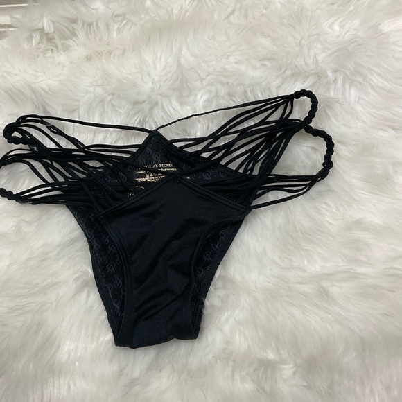 Vintage Very Sexy Victoria's Secret Black Strappy Bikini